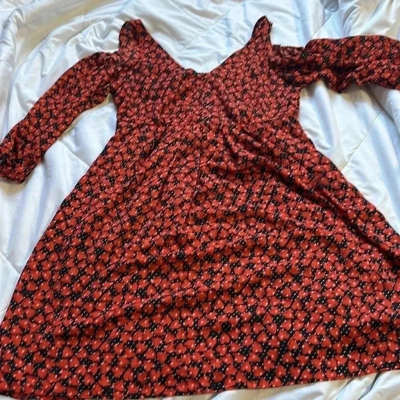 Disney Alice Wonderland Dress Through Looking Glass Red Hearts Colleen Atwood SM - Picture 2 of 7